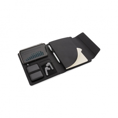 Logotrade promotional giveaways photo of: Fiko wireless charging A5 portfolio with powerbank